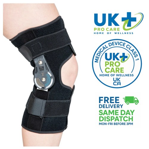 Hinged locking knee support - locking,